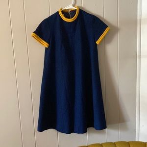 Amazing vintage Tammy Andrews dress in navy and yellow